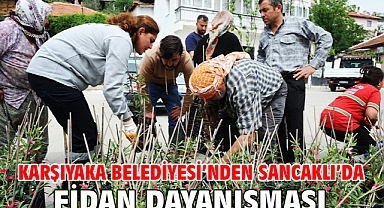 Karşıyaka Belediyesi’nden Sancaklı’da fidan dayanışması