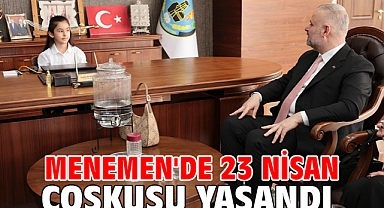 Menemen'de 23 Nisan coşkusu yaşandı