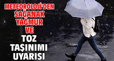 Meteoroloji'den sağanak yağmur ve toz taşınımı uyarısı!
