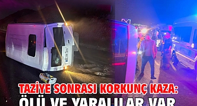 Taziye sonrası korkunç kaza: Ölü ve yaralılar var