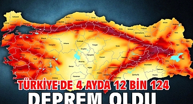 Türkiye'de 4 ayda 12 bin 124 deprem oldu