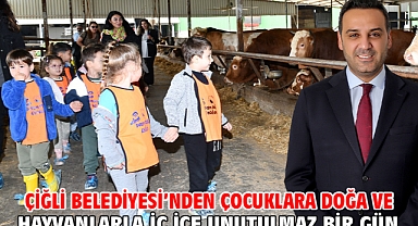 Çiğli Belediyesi’nden çocuklara doğa ve hayvanlarla iç içe unutulmaz bir gün