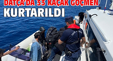 Datça’da 33 kaçak göçmen kurtarıldı