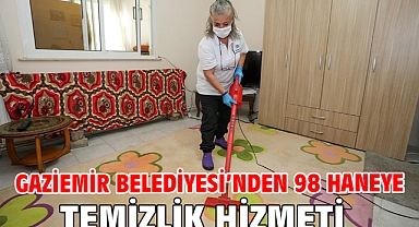 Gaziemir Belediyesi’nden 98 haneye temizlik hizmeti