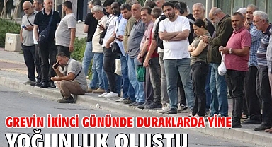 Grevin ikinci gününde duraklarda yine yoğunluk oluştu