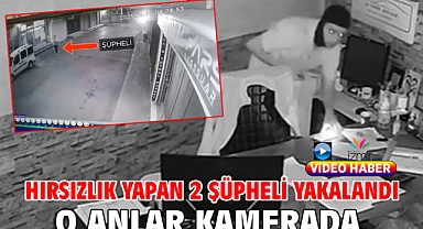 Hırsızlık yapan 2 şüpheli yakalandı: O anlar kamerada