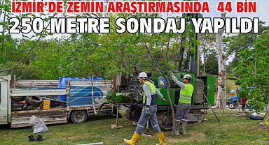 İzmir’de zemin araştırmasında 44 bin 250 metre sondaj yapıldı