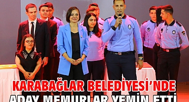 Karabağlar Belediyesi’nde aday memurlar yemin etti