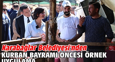 Karabağlar Belediyesi'nden Kurban Bayramı öncesi örnek uygulama