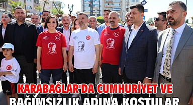 Karabağlar'da Cumhuriyet ve Bağımsızlık adına koştular