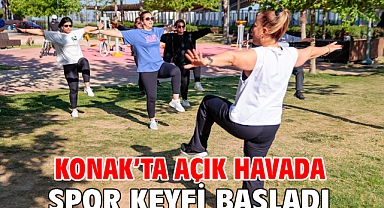 Konak'ta açık havada spor keyfi başladı