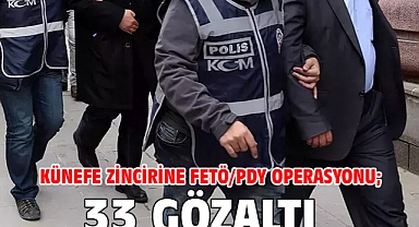 Künefe zincirine FETÖ/PDY operasyonu; 33 gözaltı