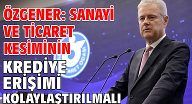 Özgener: Sanayi ve ticaret kesiminin krediye erişimi kolaylaştırılmalı