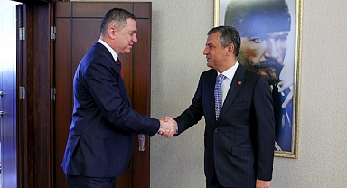Özgür Özel, TBB Başkanı Sağkan'ı kabul etti