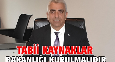 Tabii Kaynaklar Bakanlığı Kurulmalıdır
