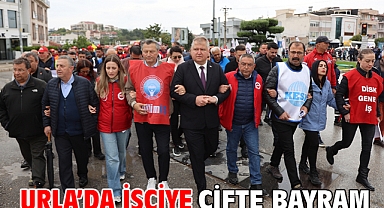 Urla'da işçiye çifte bayram