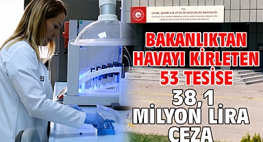 Bakanlıktan havayı kirleten 53 tesise 38,1 milyon lira ceza