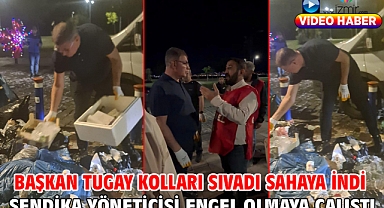 Başkan Tugay Kolları Sıvadı Sahaya İndi Sendika Yöneticisi Engel Olmaya Çalıştı