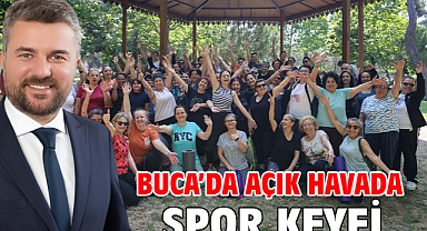 Buca’da açık havada spor keyfi
