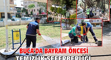 Buca’da bayram öncesi temizlik seferberliği