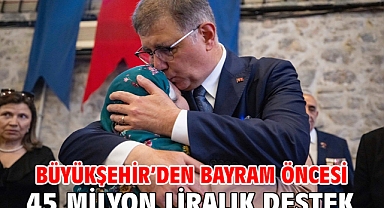 Büyükşehir’den bayram öncesi 45 milyon liralık destek