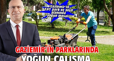 Gaziemir’in parklarında yoğun çalışma