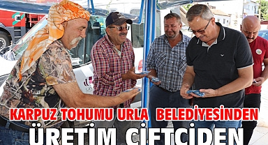 Karpuz tohumu Urla Belediyesinden üretim çiftçiden