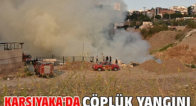 Karşıyaka'da çöplük yangını