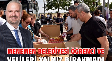 Menemen Belediyesi öğrenci ve velileri yalnız bırakmadı