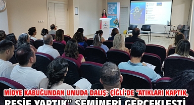 Midye kabuğundan umuda dalış: Çiğli’de “Atıkları Kaptık, Resif Yaptık” semineri gerçekleşti