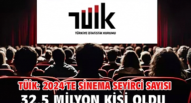 TÜİK: 2024'te sinema seyirci sayısı 32,5 milyon kişi oldu