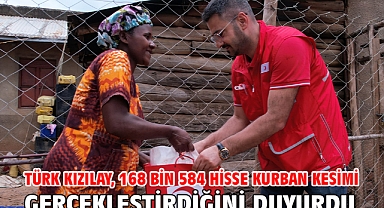 Türk Kızılay, 168 bin 584 hisse kurban kesimi gerçekleştirdiğini duyurdu