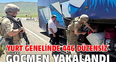 Yurt genelinde 446 düzensiz göçmen yakalandı
