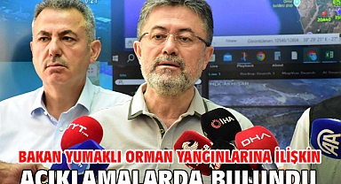 Bakan Yumaklı orman yangınlarına ilişkin açıklamalarda bulundu