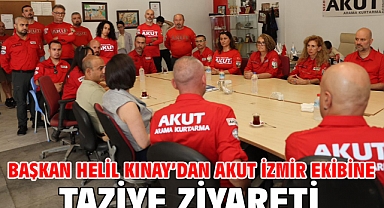 Başkan Helil Kınay’dan AKUT İzmir Ekibine Taziye Ziyareti
