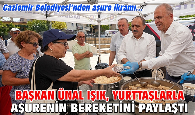 Başkan Ünal Işık, yurttaşlarla aşurenin bereketini paylaştı