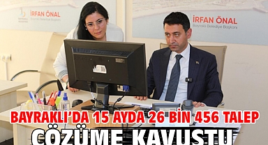 Bayraklı’da 15 ayda 26 bin 456 talep çözüme kavuştu