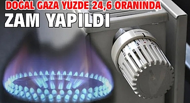 Doğal gaza yüzde 24,6 oranında zam yapıldı