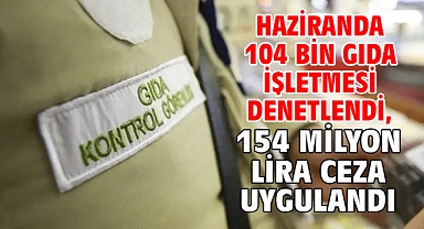Haziranda 104 bin gıda işletmesi denetlendi, 154 milyon lira ceza uygulandı