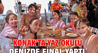 Konak’ta yaz okulu denizde final yaptı