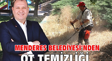 Menderes Belediyesi’nden Ot Temizliği