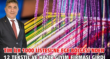 TİM İlk 1000 Listesi’ne Ege Bölgesi’nden 12 tekstil ve hazır giyim firması girdi