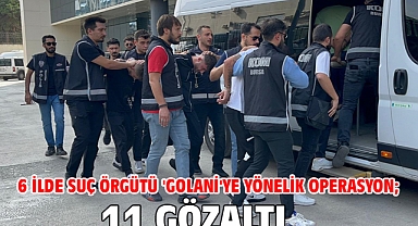 6 ilde suç örgütü 'Golani'ye yönelik operasyon; 11 gözaltı