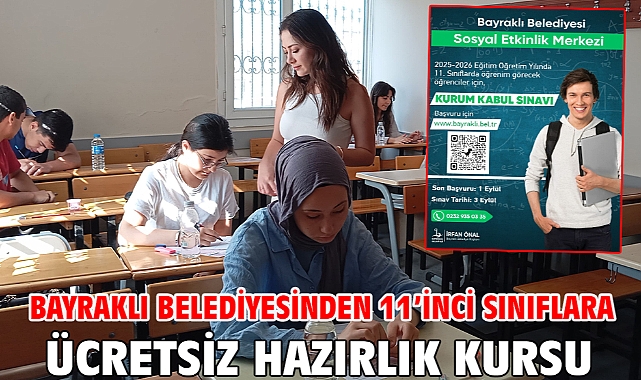 Bayraklı Belediyesinden 11’inci sınıflara ücretsiz hazırlık kursu