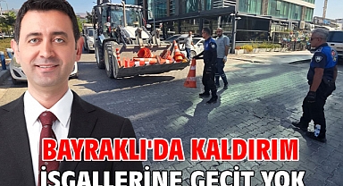 Bayraklı'da kaldırım işgallerine geçit yok