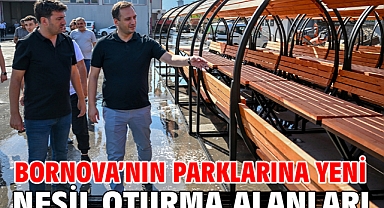 Bornova’nın parklarına yeni nesil oturma alanları