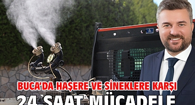 Buca’da haşere ve sineklere karşı 24 saat mücadele