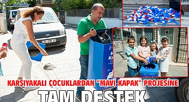 Karşıyakalı çocuklardan “Mavi Kapak” projesine tam destek
