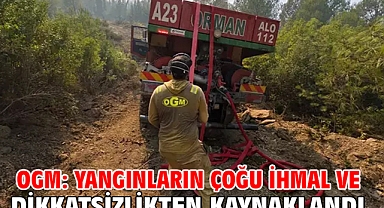 OGM: Yangınların çoğu ihmal ve dikkatsizlikten kaynaklandı