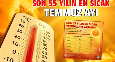 Son 55 yılın en sıcak temmuz ayı